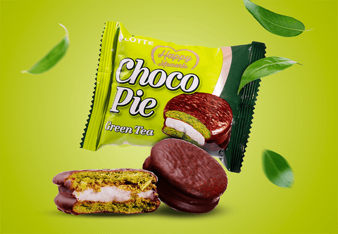 Lotte Choco Pie Green Tea