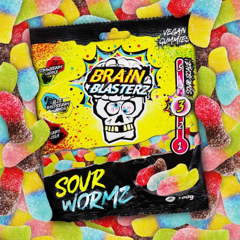 Brain Blasterz Sour Wormz (Gummy) - FragFuel