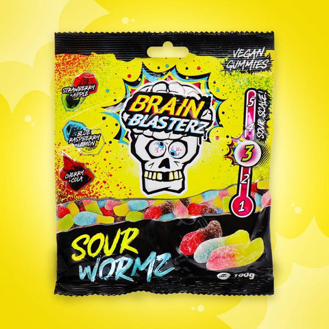 Brain Blasterz Sour Wormz (Gummy) - FragFuel