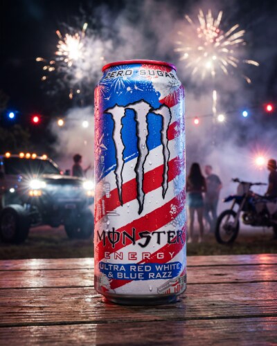 Monster Energy Ultra Red White Blue Razz
