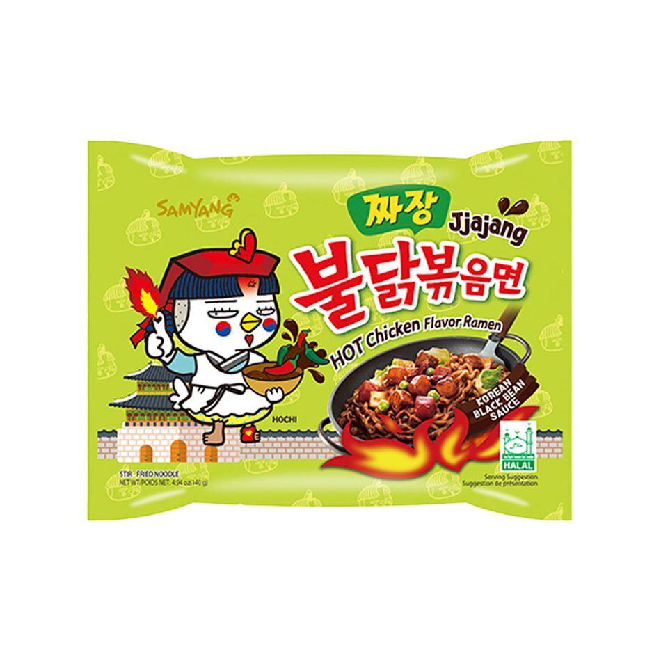 Samyang Buldak Jjajang Black Beans Chicken Flavor Spicy Noodles