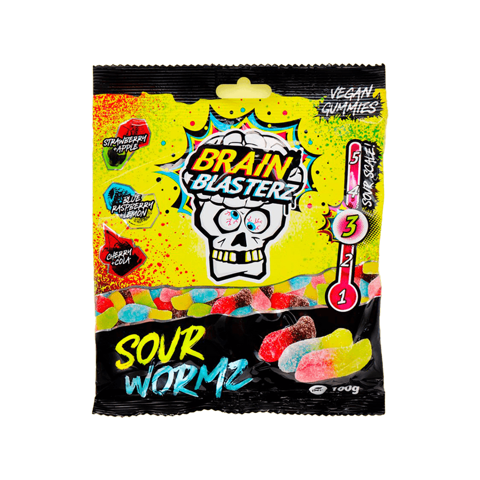 Brain Blasterz Sour Wormz (Gummy)