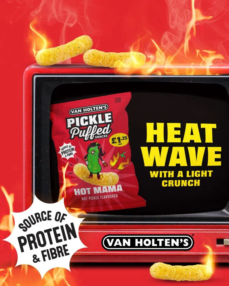Van Holten's Pickle Puffed Snacks Hot Mama