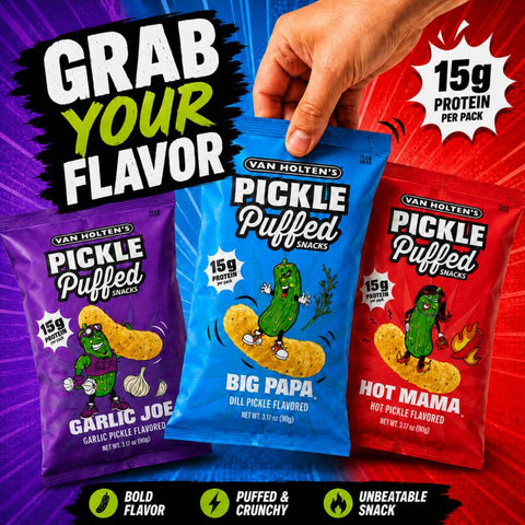Van Holten's Pickle Puffed Snacks Garlic Joe