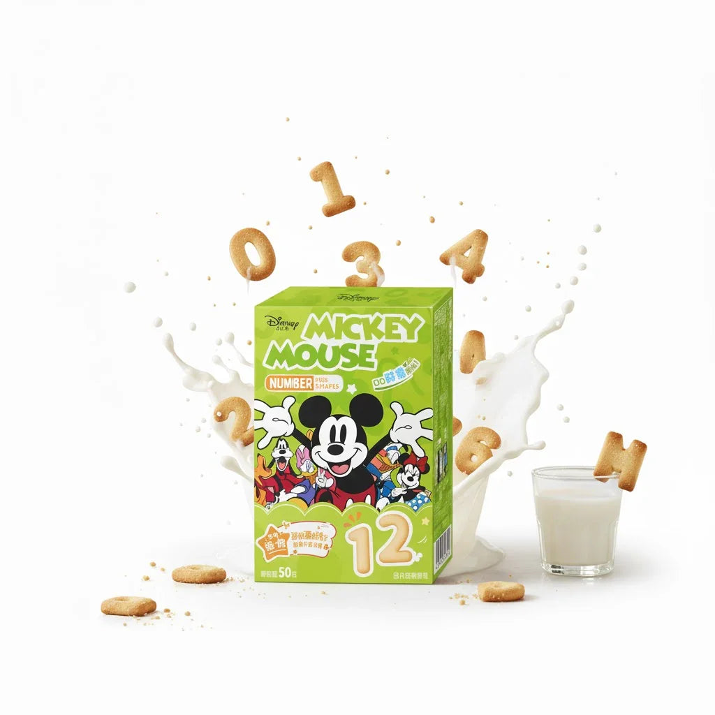 Mickey Milk Numbers Cookies