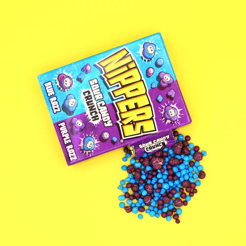 Zed Candy Nippers Sour Candy Crunch Blue Razz and Purple Razz