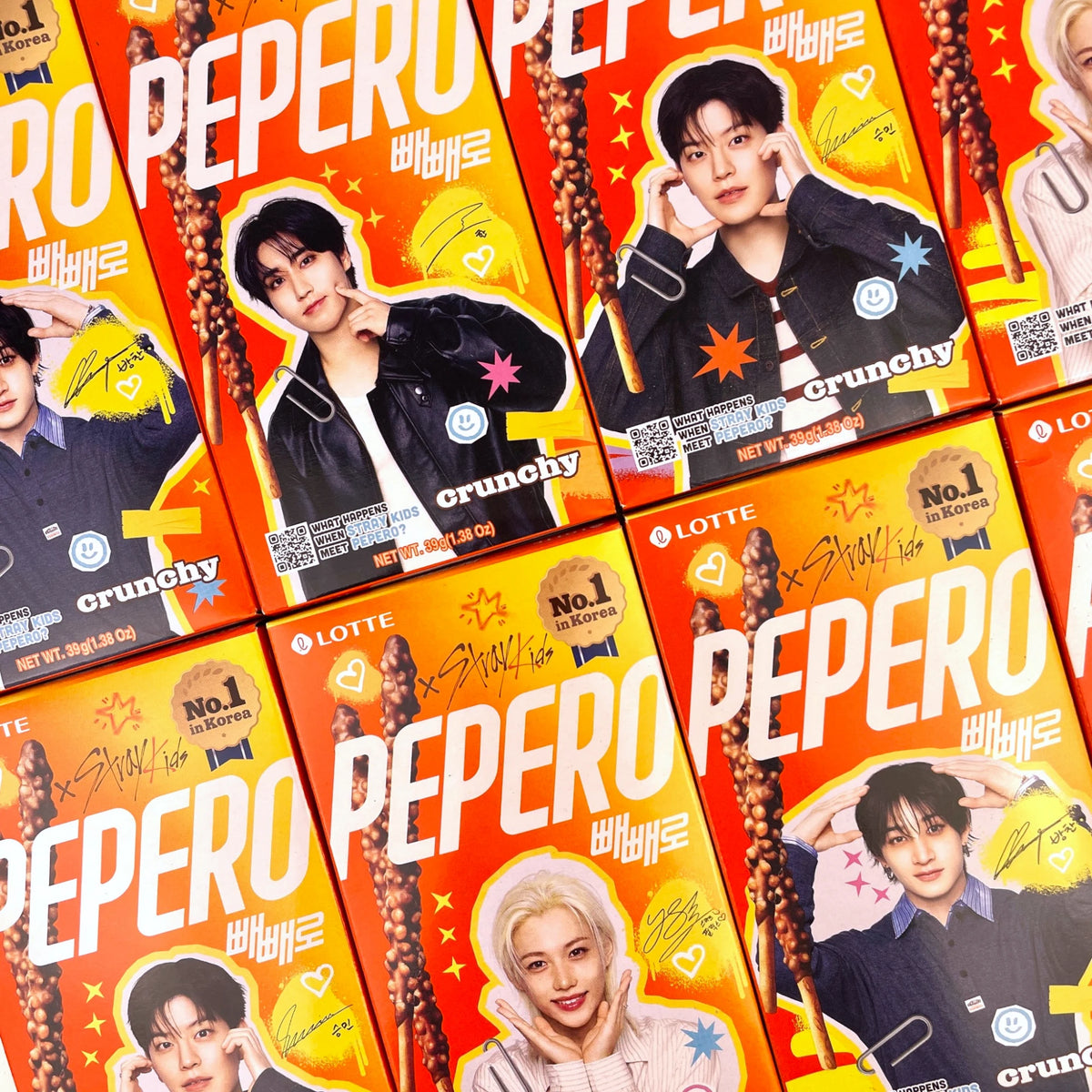 Lotte Pepero Stray Kids Crunchy (1 Unid. Sortido)