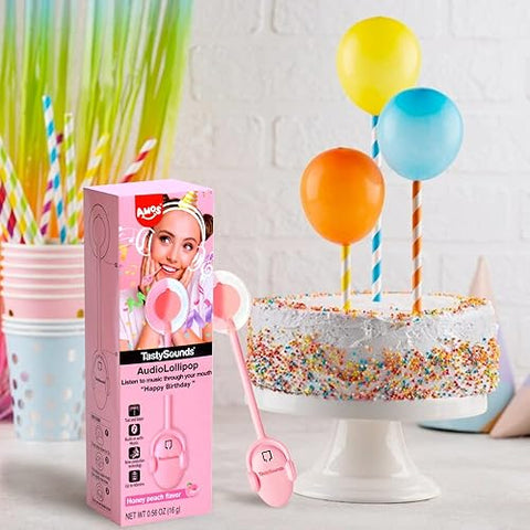 Tasty Sounds Music Lollipop Honey Peach Happy Birthday (Recordable)