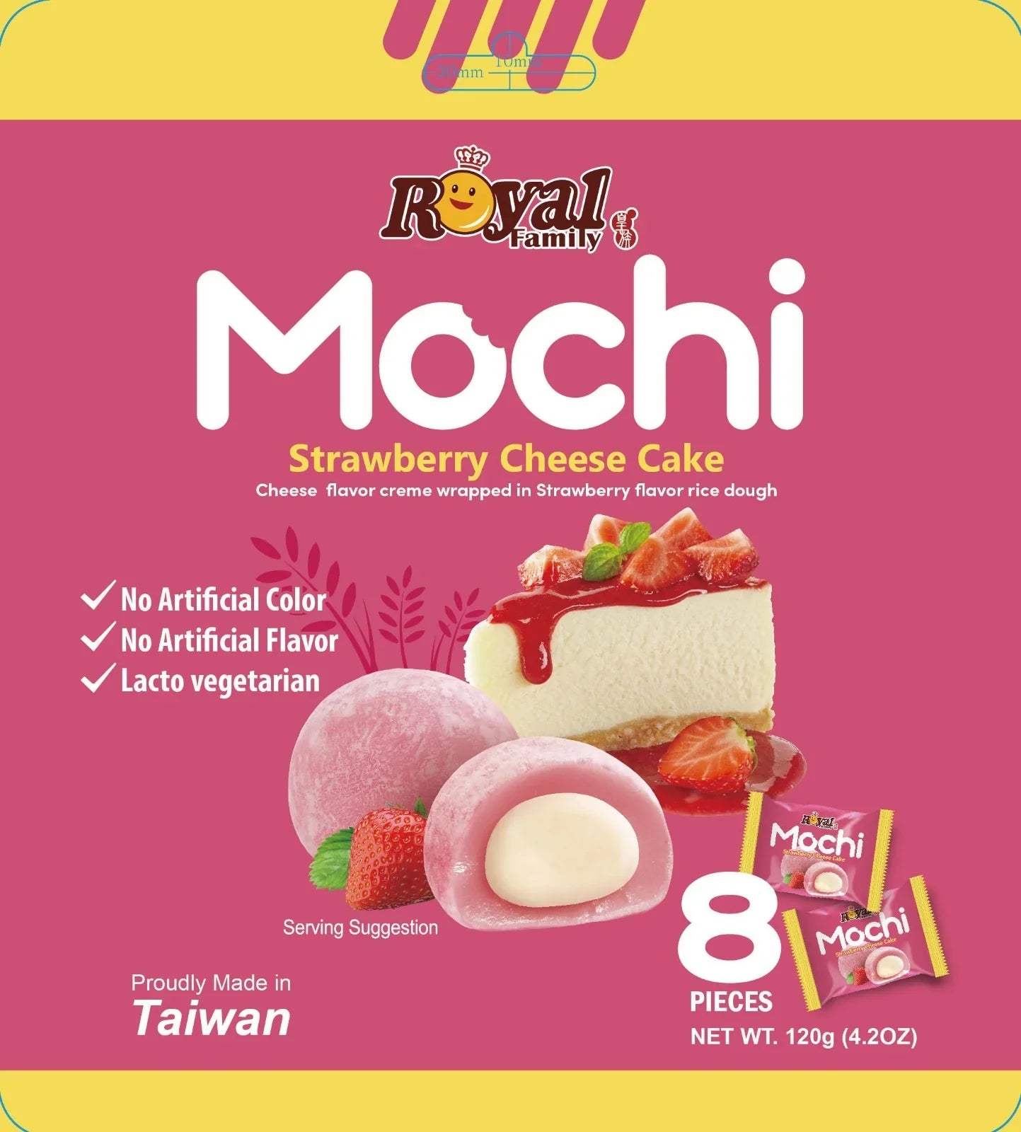 Royal Family Mini Strawberry Cheesecake Mochi