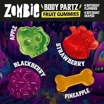 Zombie Body Partz Fruit Gummies 94% Fruta