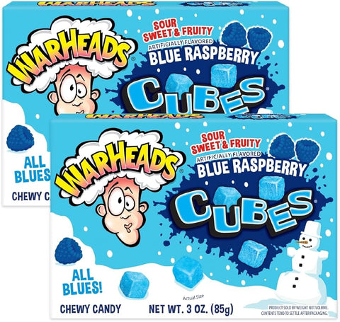 Warheads Blizzard Cubes Blue Raspberry