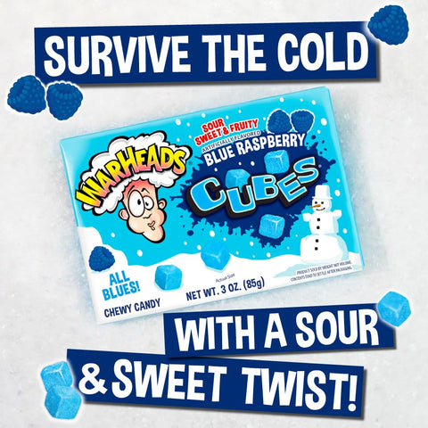 Warheads Blizzard Cubes Blue Raspberry