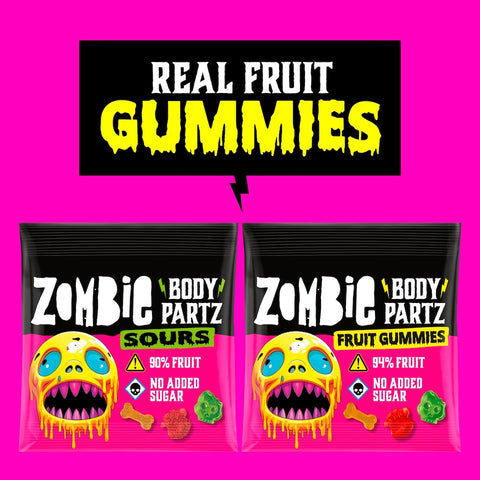 Zombie Body Partz Fruit Gummies 94% Fruta