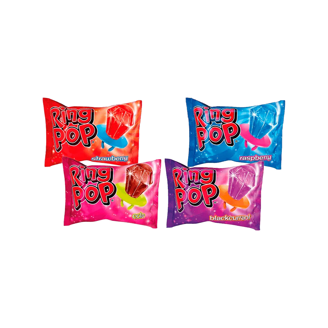 Bazooka Ring Pop Mixed Flavours (1 unid. Sortido)
