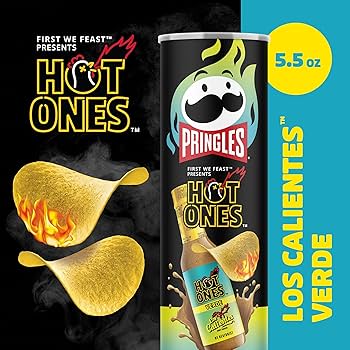 Pringles Hot Ones Los Calientes Verde (Edição Especial)