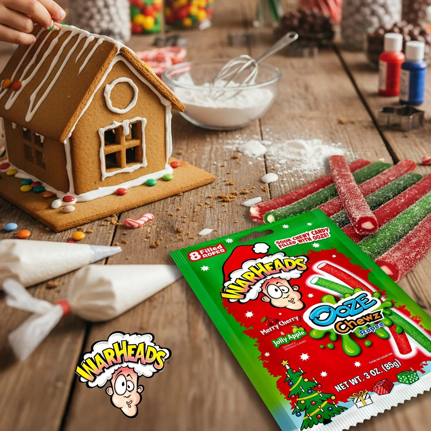 Warheads Ooze Chewz Holiday Candy Ropes Sour