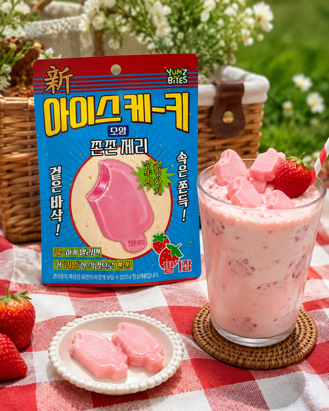 Yum'z Bites Ice Bar Shape Strawberry Crunch Jelly