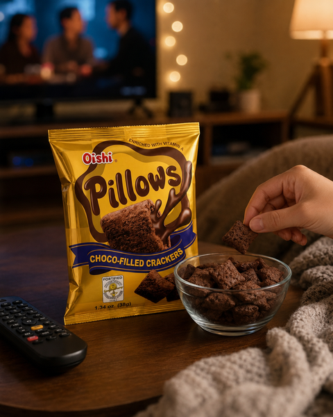 Oishi Pillows Crackers Choco-Filled