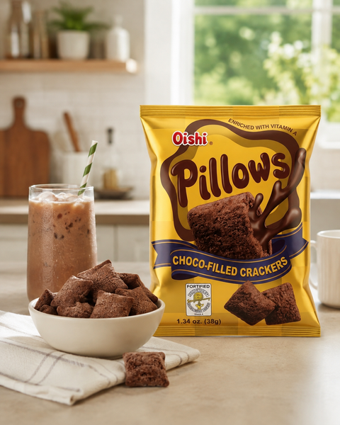 Oishi Pillows Crackers Choco-Filled