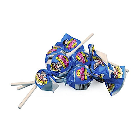 Warheads Super Sour Bubble Gum Pops Blue Raspberry