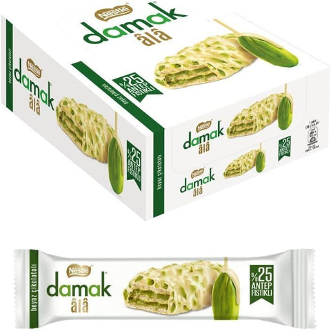 Nestle Damak Ala Wafer White Chocolate with Pistachio