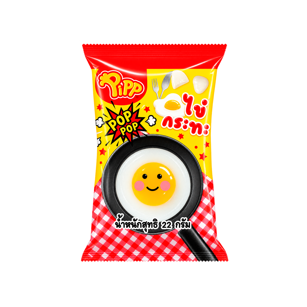 Pipp Jelly Pan Egg Shape And Strawberry Popping Candy