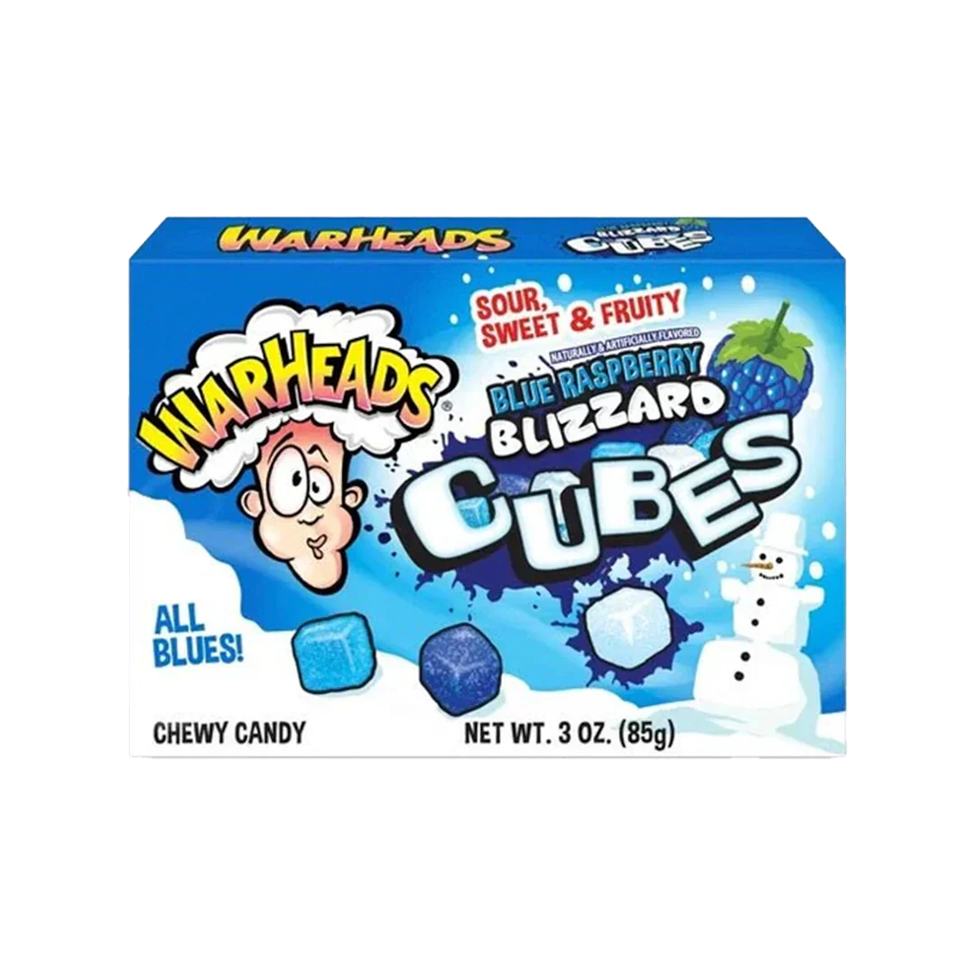 Warheads Blizzard Cubes Blue Raspberry