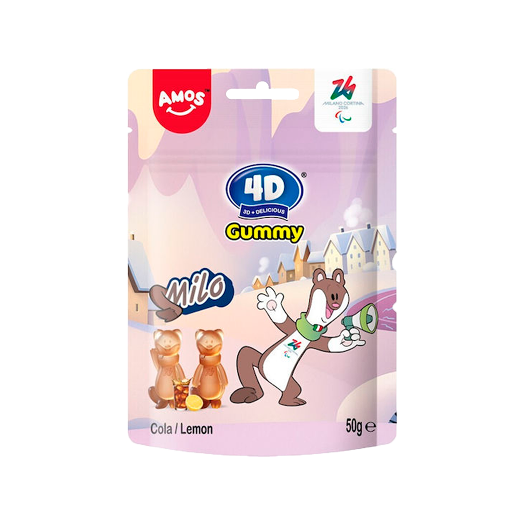 AMOS 4D Gummy Milo Cola and Lemon