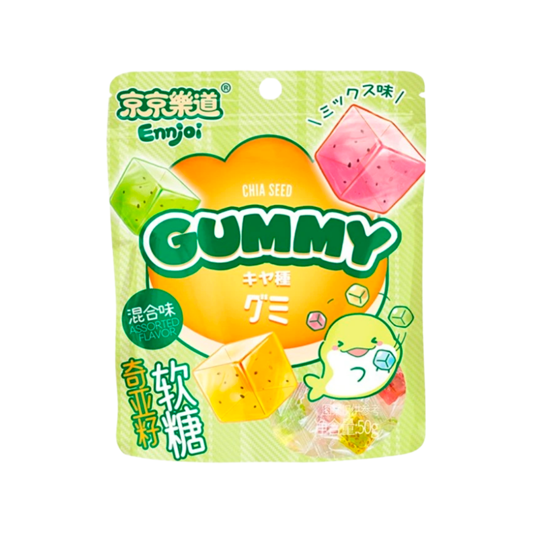 Ennjoi Assorted Fruit Chia Seeds Cube Gummy