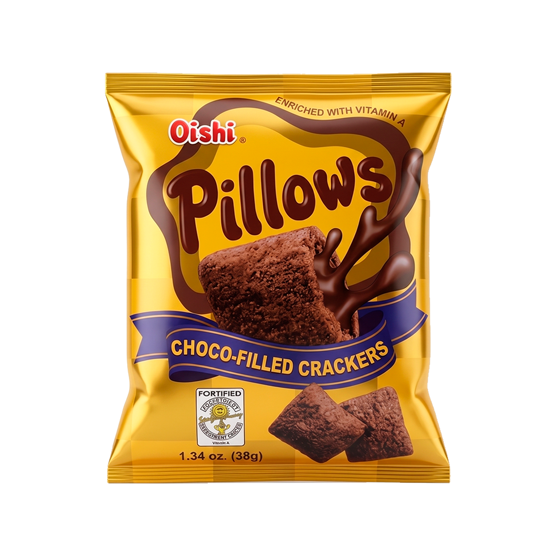 Oishi Pillows Crackers Choco-Filled