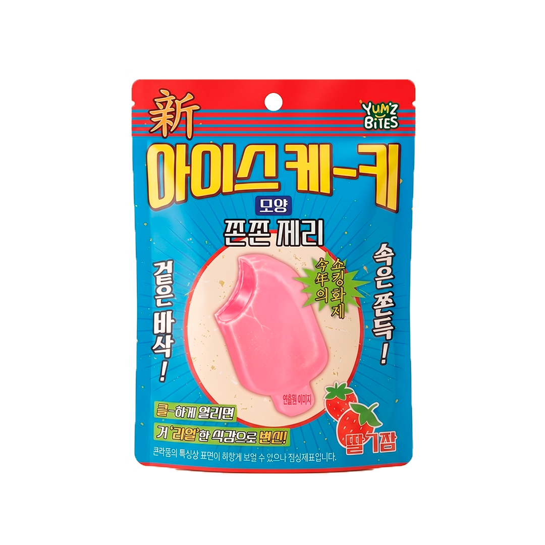 Yum'z Bites Ice Bar Shape Strawberry Crunch Jelly