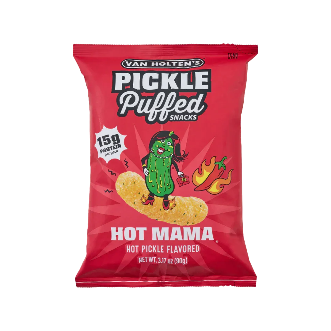 Van Holten's Pickle Puffed Snacks Hot Mama