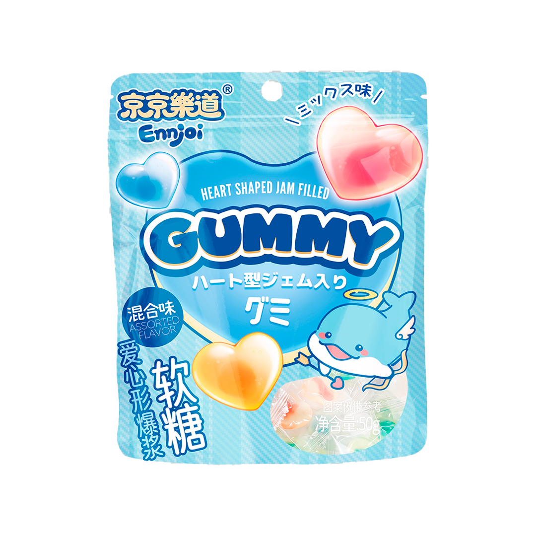 Ennjoi Assorted Fruit Heart Shaped Jam Filled Gummy