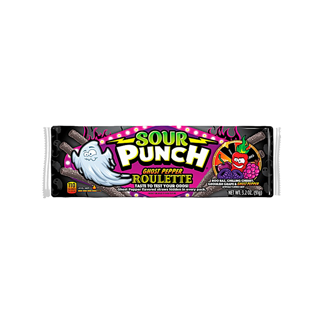 Sour Punch Ghost Pepper Roulette, doces importados