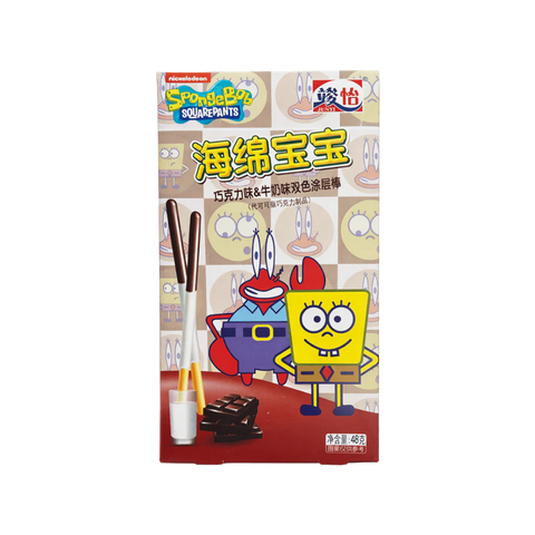Junyi SpongeBob Milk and Chocolate Coated Sticks