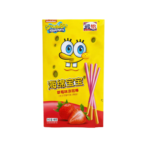 Junyi SpongeBob Strawberry Coated Sticks