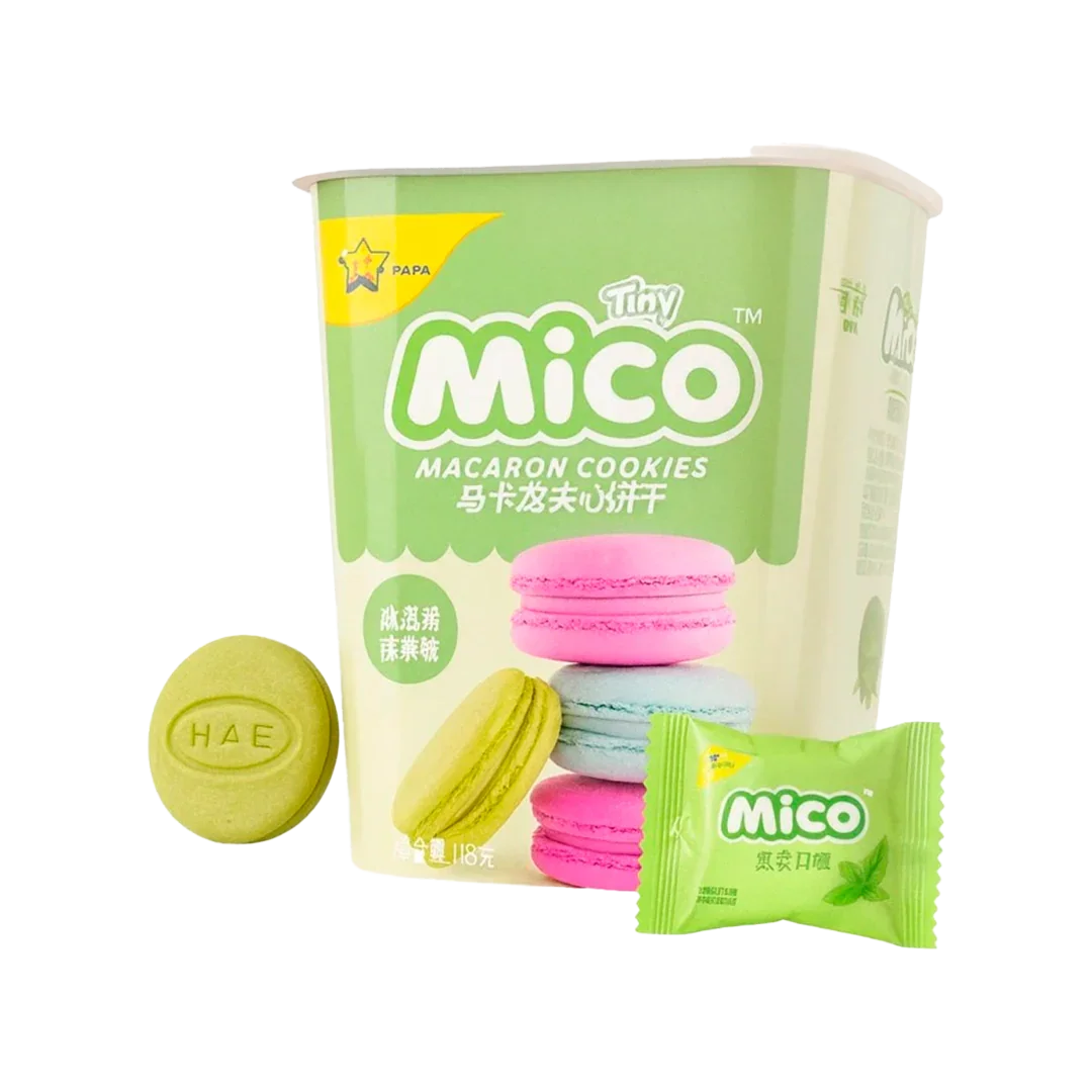 Mico Ice Cream Matcha Macaron Cookies