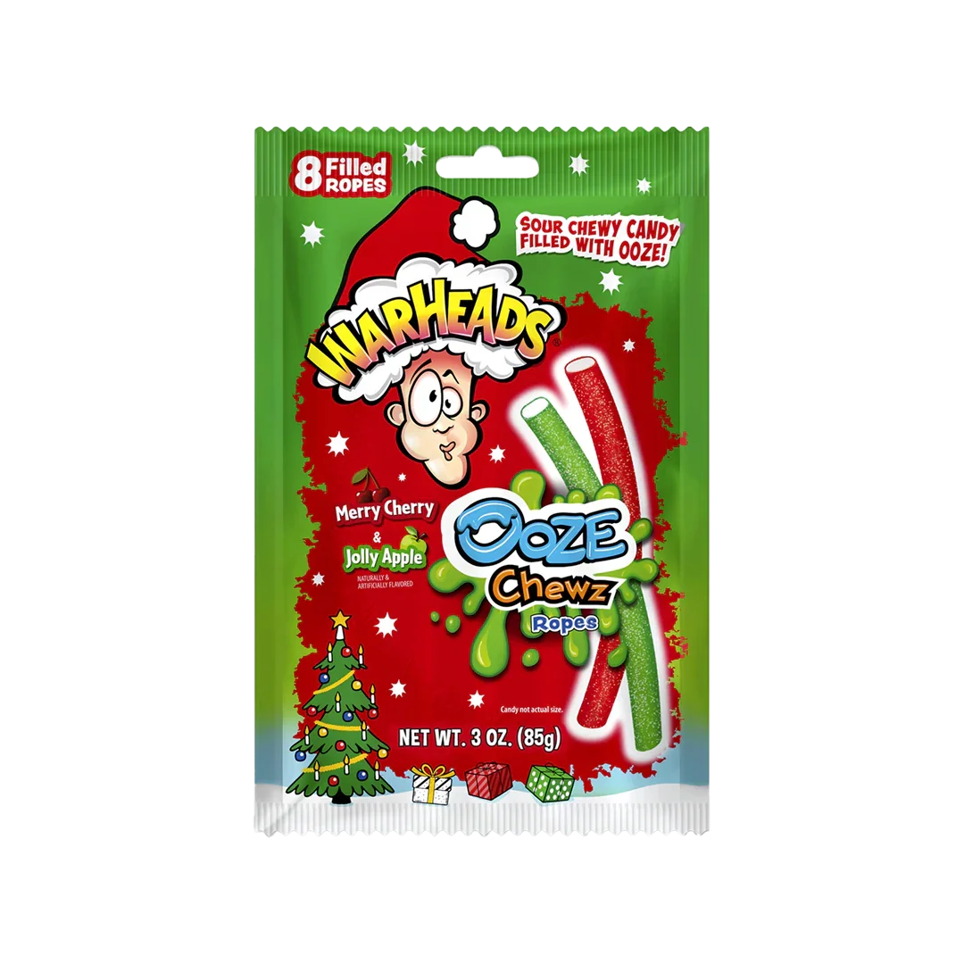 Warheads Ooze Chewz Holiday Candy Ropes Sour