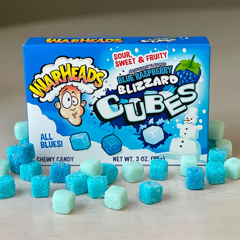 Warheads Blizzard Cubes Blue Raspberry