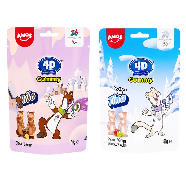 AMOS 4D Gummy Milo Cola and Lemon