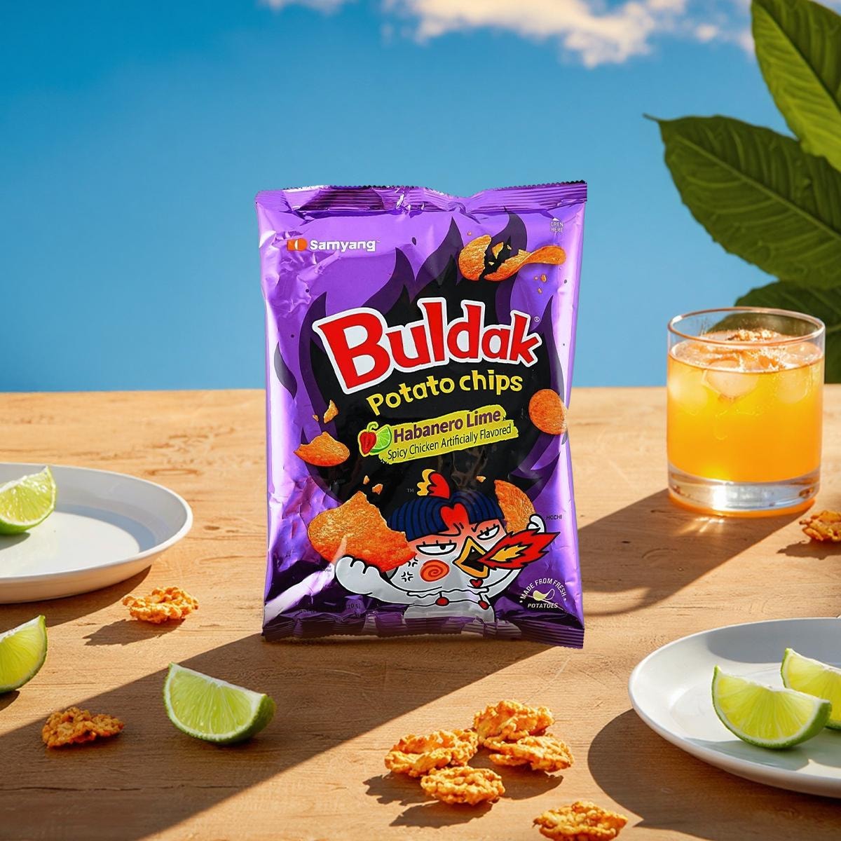 Samyang Buldak Potato Crisps Habanero Chili And Lime