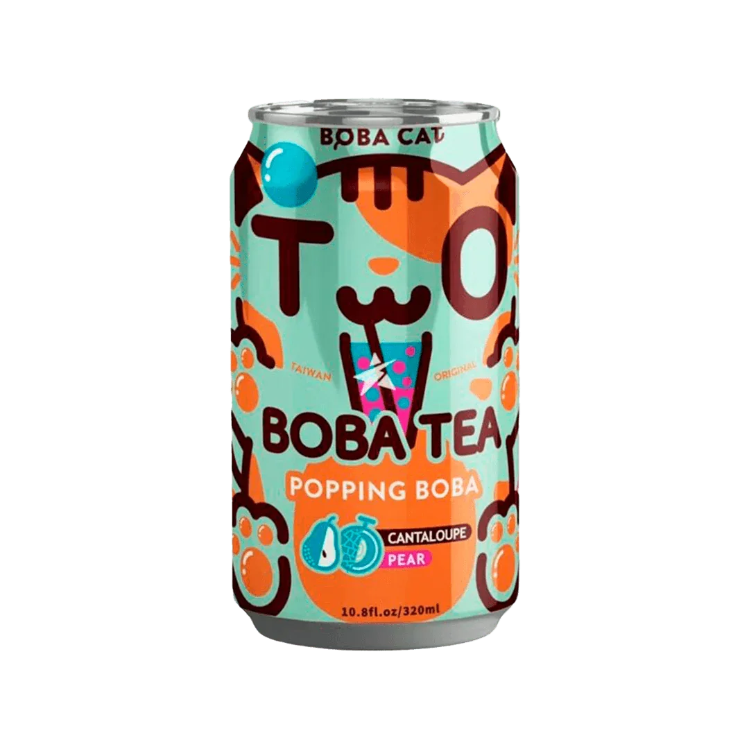 Boba Cat Popping Boba Bubble Tea (Cantaloupe Pear) - FragFuel