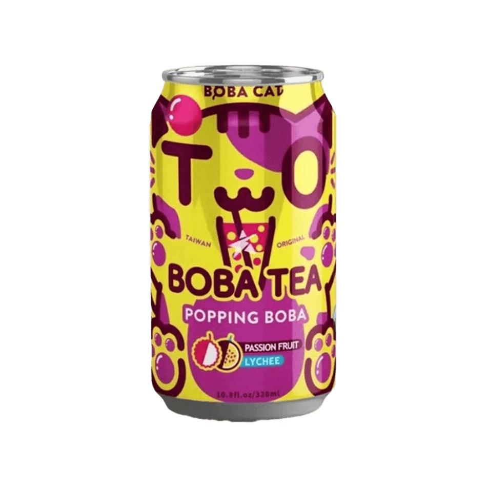 Boba Cat Popping Boba Bubble Tea (PassionFruit Lychee) - FragFuel