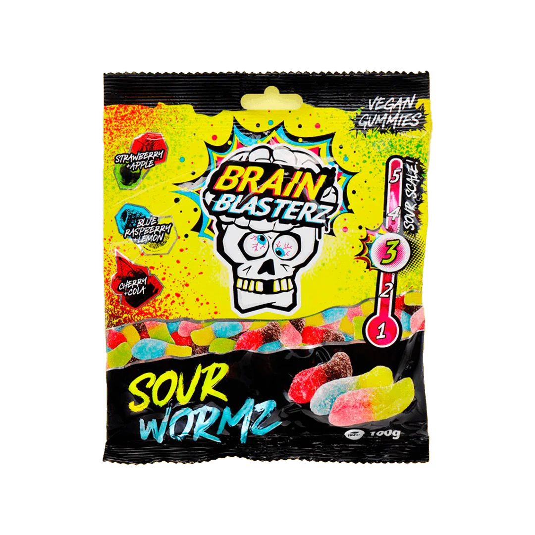 Brain Blasterz Sour Wormz (Gummy) - FragFuel