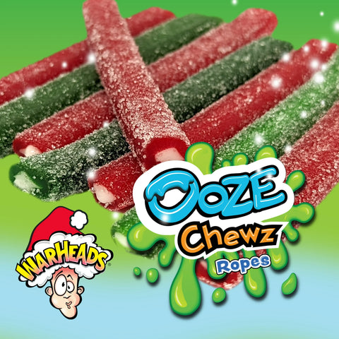 Warheads Ooze Chewz Holiday Candy Ropes Sour