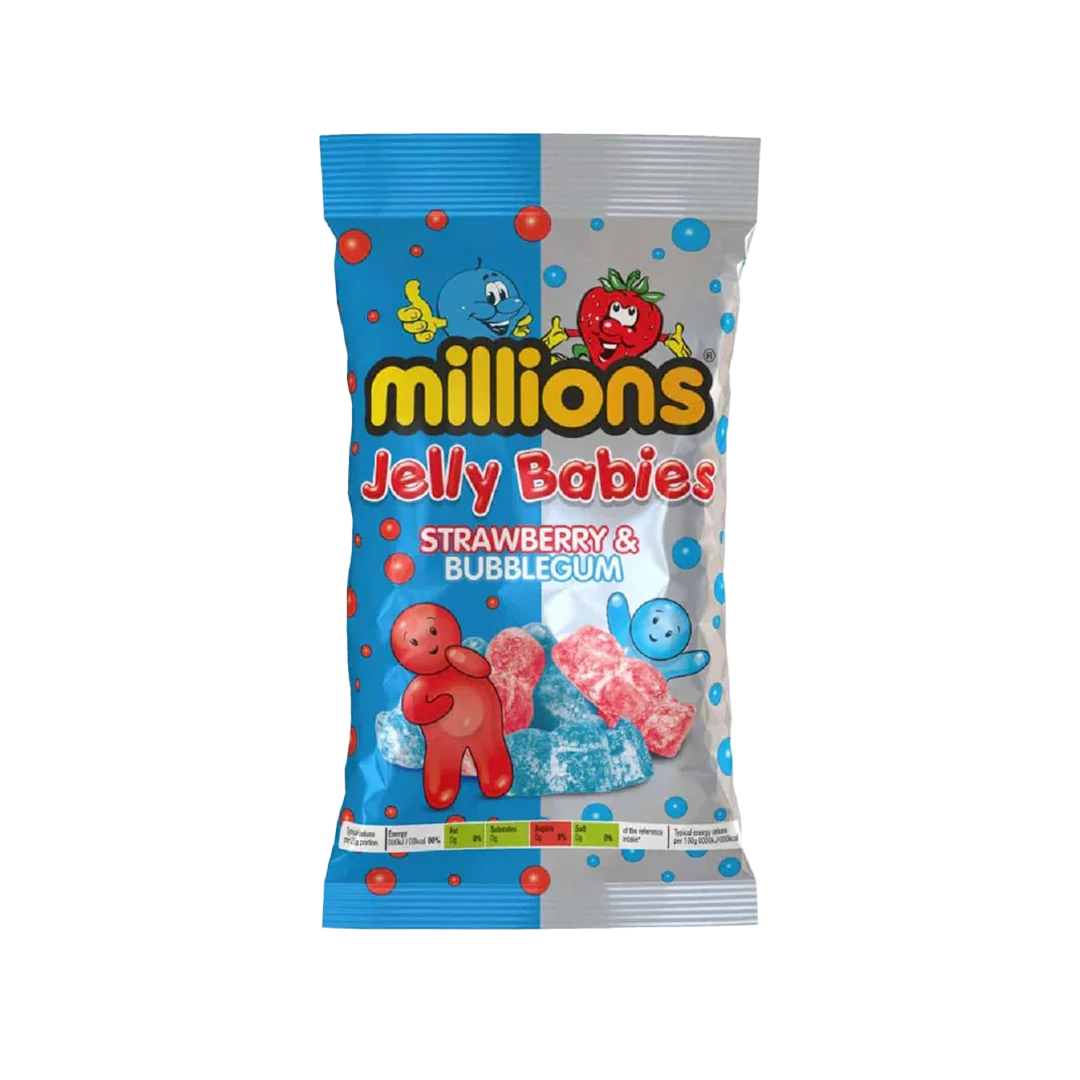 Millions Jelly Babies Strawberry & Bubblegum