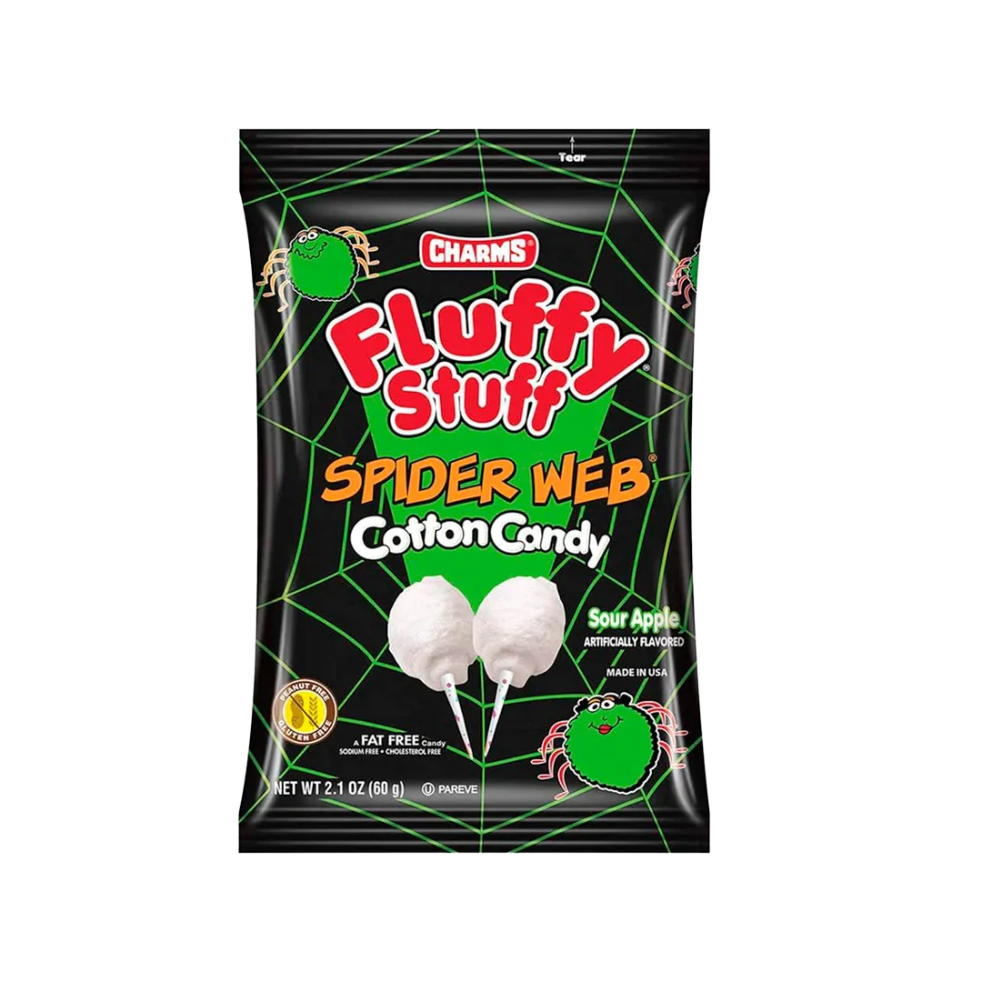 Charms Fluffy Stuff Spider Web Cotton Candy