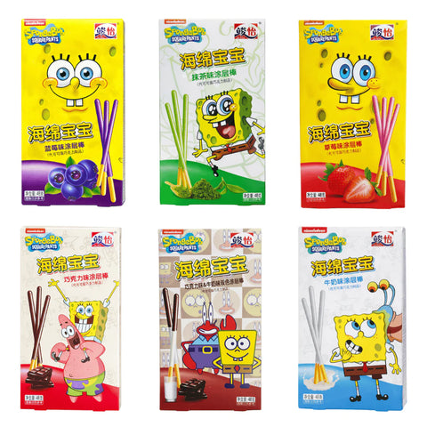 Junyi SpongeBob Strawberry Coated Sticks