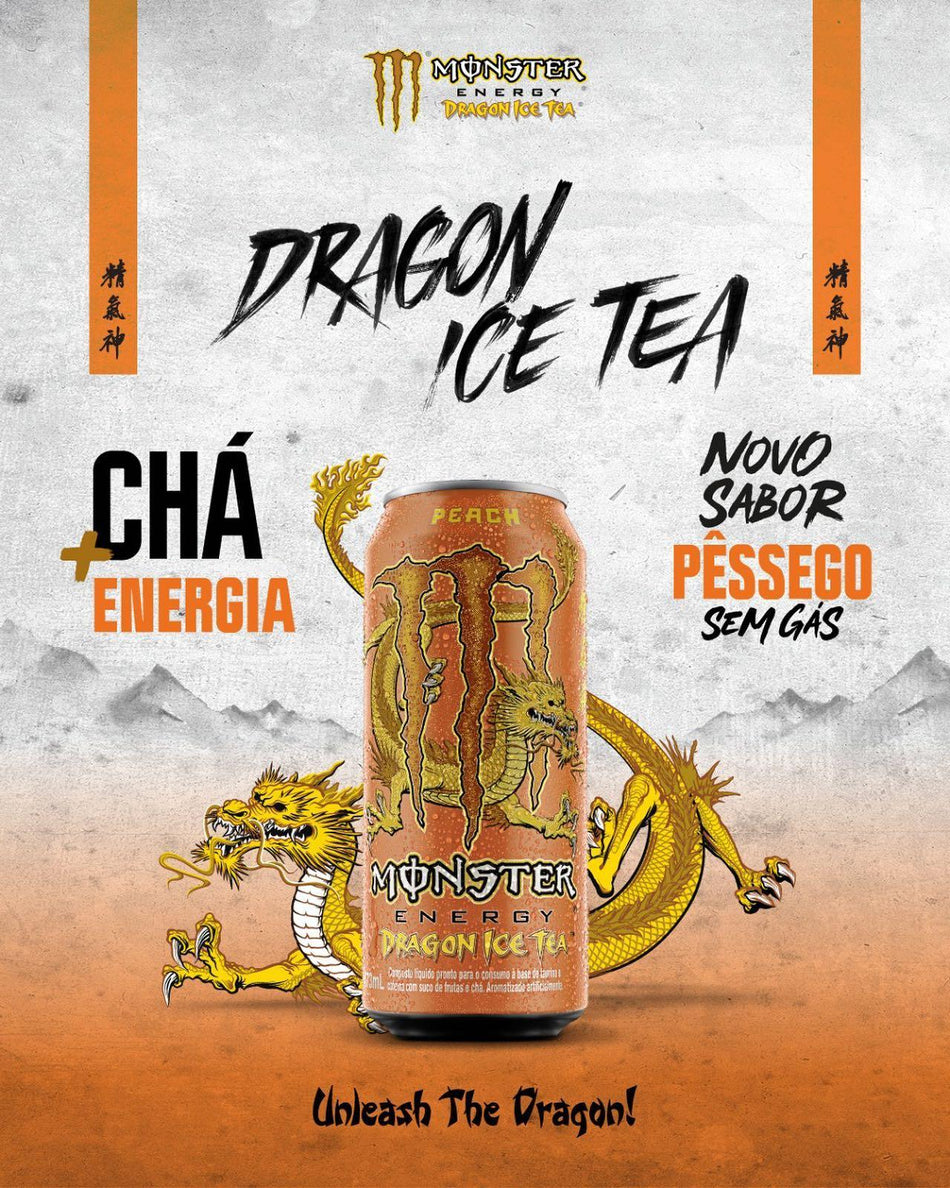 Monster Dragon Ice Tea Peach Brasil - FragFuel