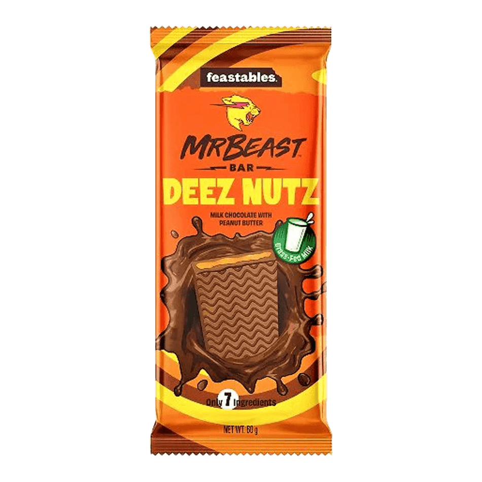 Mr. Beast Feastables Milk Chocolate Bar Deez Nutz - FragFuel